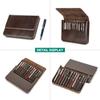 Handmade Genuine Leather Pen Case Multicolor 12 Slots Luxury Pen Box Pen Holders Office School Stationery Fountain Pen Pouch