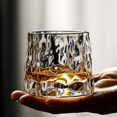 Thicken Wine Glasses Lead-free Cup Rotating Whisky Glass Transparent  Drinkware Drinking Glasses Brandy Vodka Beer Cup