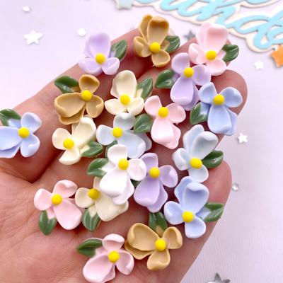 30 pezzi di resina mista da 15 mm, farfalla colorata, orchidea, fiore con retro piatto, pietra, album di ritagli, applique per matrimonio, fai da te, gioielli, accessori artigianali