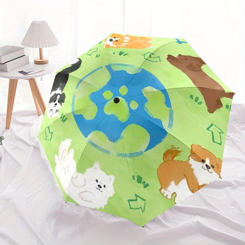 1pc Dog Planet Auto Open/Close Umbrella with One Touch Button,, Windproof Design   Lightweight Portable Umbrella for Women & Men6035