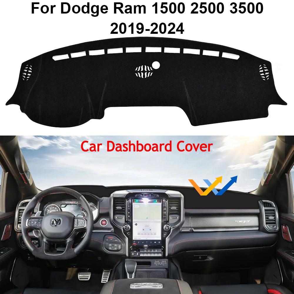 For Dodge Ram 1500 2500 3500 2019 2020-2025 2025 Car Dashboard Cover Mat Pad Anti-UV Dash Sunshield Protect Carpet Accessories