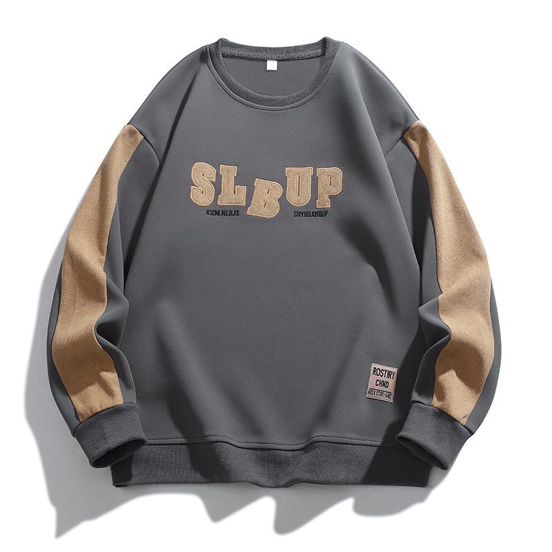 New Year Round Sweater Men's Autumn and Winter Large-size Printed Sweater Men's Top