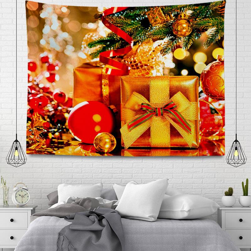 Seria wiszących gobelinów z tkaniny w stylu bożonarodzeniowym