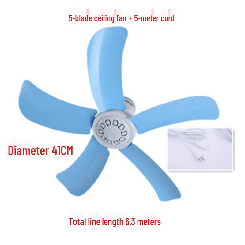 Compact Silent Ceiling Fan for Dorms and Bedrooms