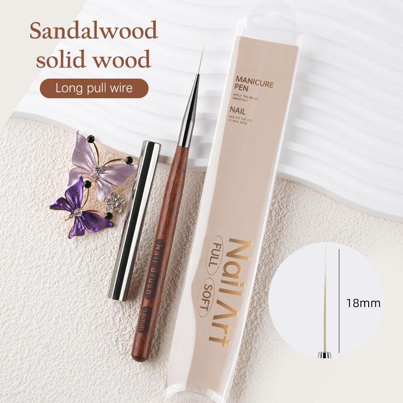 1Pcs French Plaid Nail Art Brushes Line Grid Pattern Drawing Pen For Diy Uv Gel Extension Painting Supplies