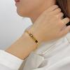 Stainless Steel Diy Lettering Curved Brand Accessories Simple Fashion Titanium Steel Bracelet