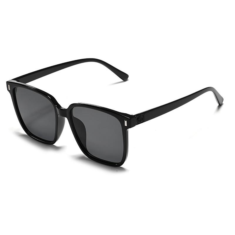 Rice nail square frame fashionable versatile sunglasses Xiaohongshu street shot concave glasses high-end sunglasses