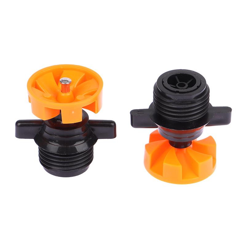 2Pcs  Plastic 4-Point Unobstructed Flywheel Nozzle, Garden Atomizing Agricultural Irrigation Nozzle, Automatic Rotating Nozzle