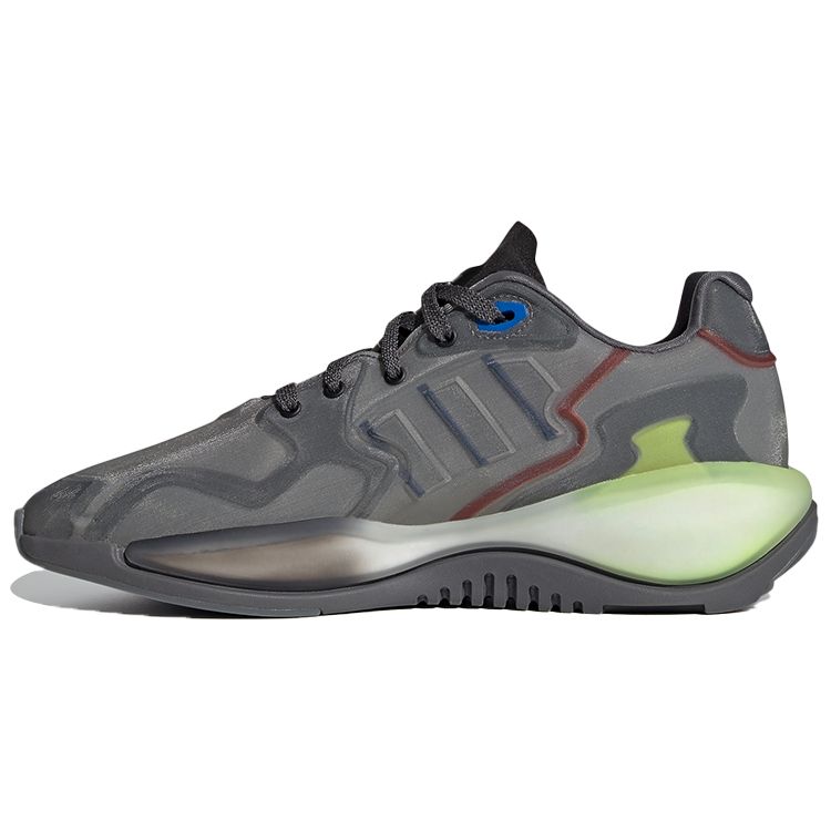 Adidas Originals ZX Alkyne Mesh Synthetic Leather Comfortable Versatile Breathable Low-Top Lifestyle Casual Shoes Unisex Sneaker Gray Green FX6247