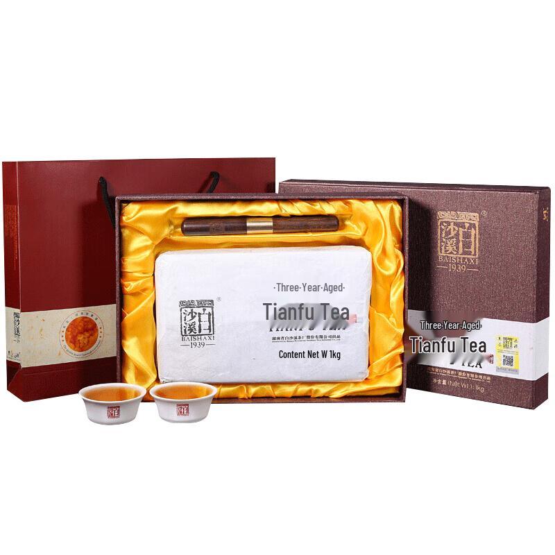 Baishaxi Anhua Dark Tea Tianfucha 1KG Gift Box