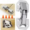 10-1PCS 90 Degree Steel Cabinet Hinges No-Drilling HoleHydraulic Buffer Hinge Kitchen Cabinet Cupboard Hinges Furniture Hardware