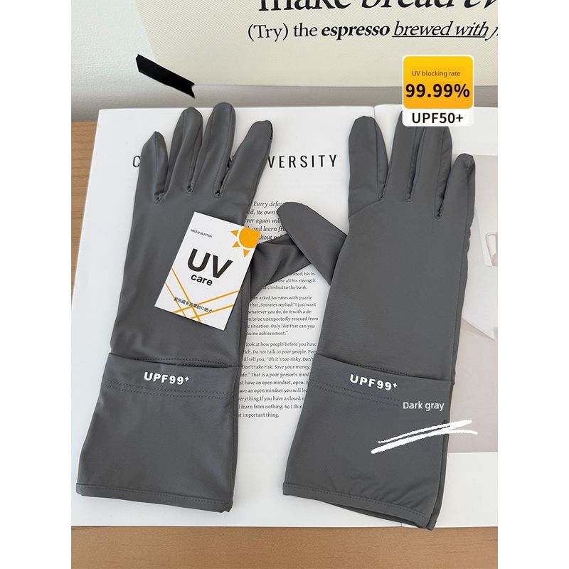 

Upf99 + Sun Protection Gloves for Driving Women Summer UV Protection Touch Screen Outdoor Mountaineering Sun Protection Oversleeve Dark gray