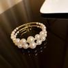 Trendy Inlaid Zirconia Open Bangle: Retro Korean Temperament Bracelet