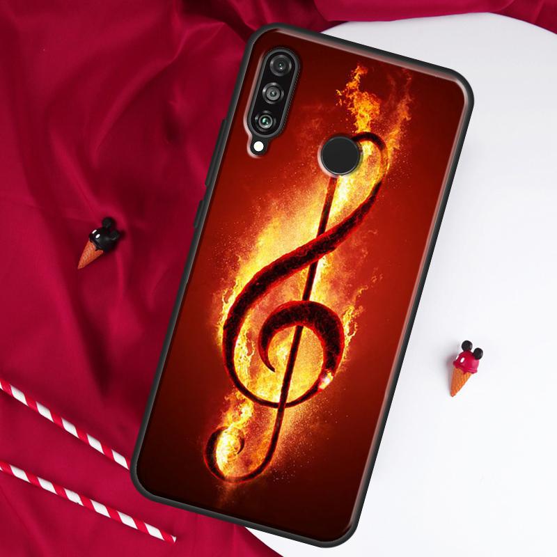 Treble Clef Music Note For Huawei Nova Y61 Y70 Y90 Y60 Y72 Y91 12s 12i 11i 7i 8i 9 10 SE P60 Pro P30 P40 Lite Case