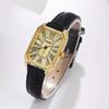 2pcs/set Square Couple's Watch PU Leather Strap Quartz Movement | Gifts for Men or Women | Valentine's Day Gifts