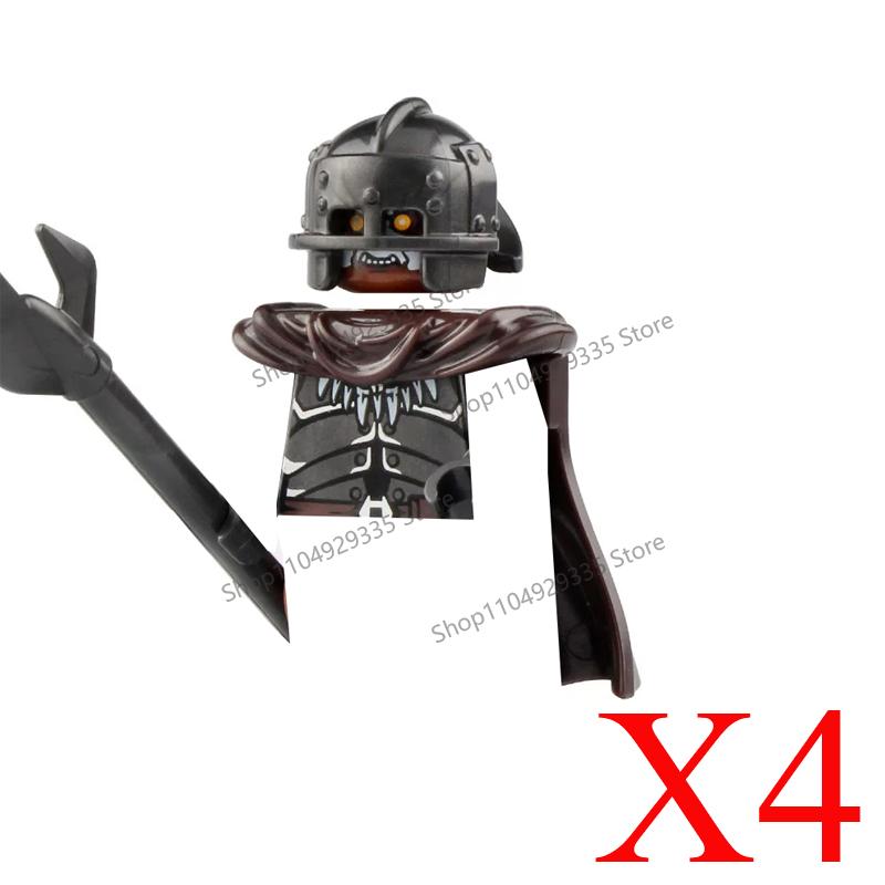 Medieval Knight Figures Building Blocks Elf Guard Dwarf Warrior Wild Boar Sheep Mount Fantasy Movie Character Soldier Bricks Toy