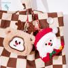 Christmas-themed Plush Keychain Santa Claus Doll Keychain Portable Bag Pendant Backpack Hanging Decor