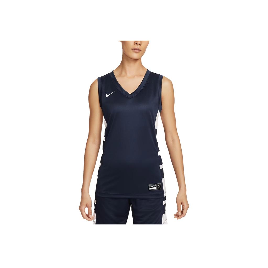 Nike Dri-Fit Elite Power Fashion Simple Stylish Solid Color Basketball Vest Women Tops Deep-Team-Blue IM9814-401