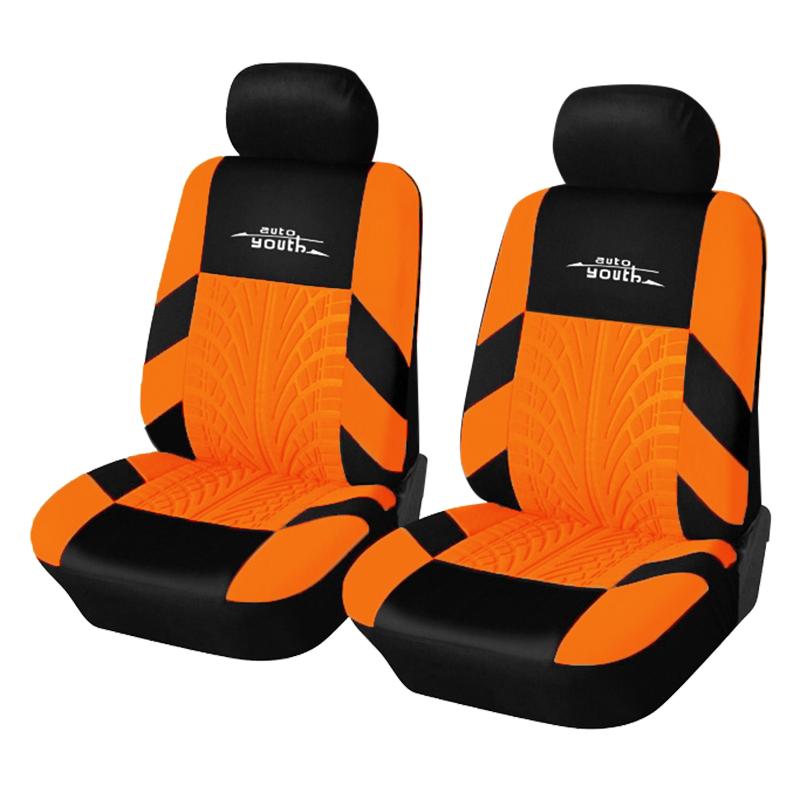 Car Seat Cover Polyester Fabric Universal Set Red Car Styling Fit Most Car Interior Accessories Sedans Seat Covers for Car Care