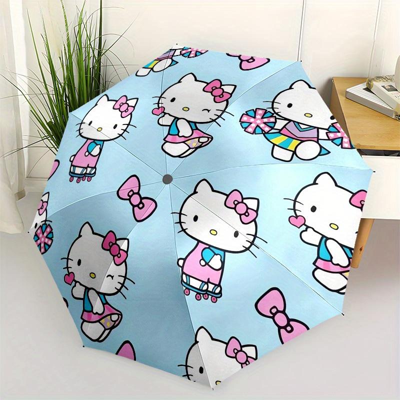 

1pc Hello Kitty Cheerleader Pattern Umbrella with Plastic Handle,Suitable for All Seasons Home Travel Outdoor UmbrellaSanlio535