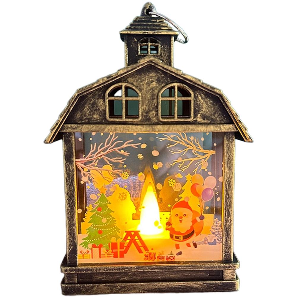 Classic Vintage Christmas LED Night Light for Tabletop and Hanging Tree Ornament with Soft Warm Light for Festive Home Decor