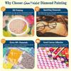 Diamond painting DIY kit fantasy castle moon owl book glasses wall art home room decoration