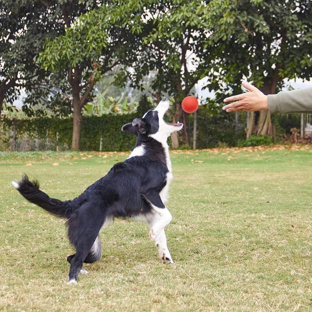 Ard Rubber Balls for Dogs,Dog's Solid Rubber Bouncy Ball Bite Resistant and Indestructible Dog Training Ball,Dog Balls for Aggressive Chewers