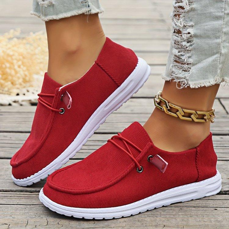Casual large size shallow mouth breathable women's shoes autumn new women's comfortable flat-soled single shoes women