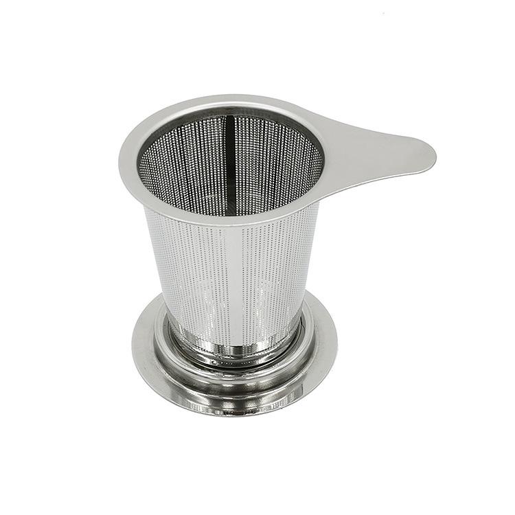 304 Stainless Steel Tea Infuser with Lid and Handle Single Handle Tea Strainer