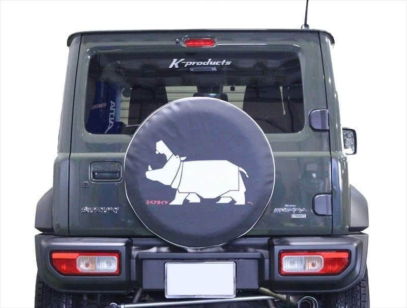 

K-PRODUCTS Jimny Sierra Nomad Spare Tire Cover, Illustration Type Hippopotamus