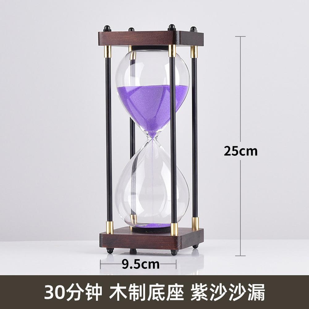 Glass Hourglass Timer 15 30 60 Minutes Kids Anti Fall Creative Retro Sand Timer Decor