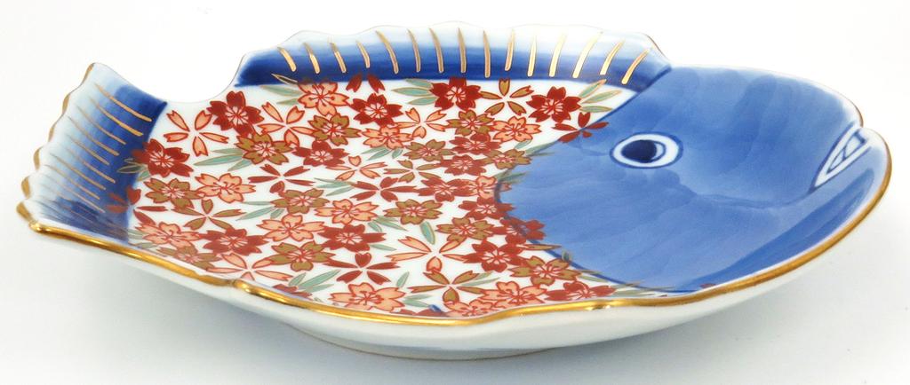 Hasami Rinkurou Old Imari Sea Bream Plate with Cherry Blossoms Ware, Kiln, Gorgeous, Style, Type, 009070-541