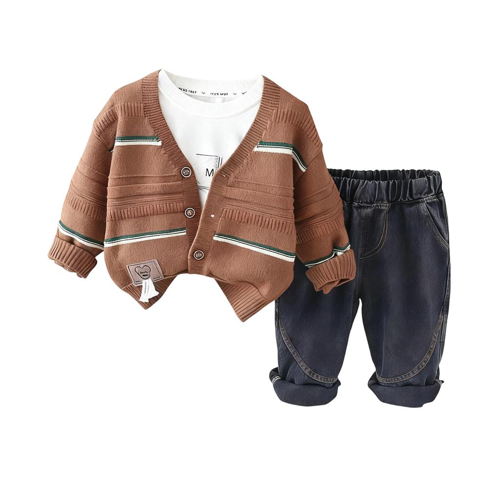 Kids Casual Long-Sleeve Set, Comfortable Daily Wear Outfits