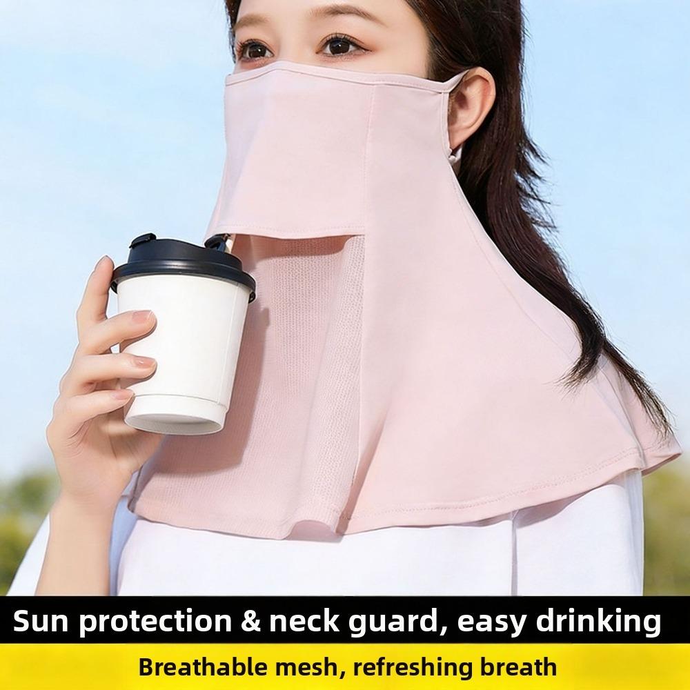 Breathable Face Mask Adjustable Neck Protection Cover Fashion UV-Proof Mask  for Sun Protection