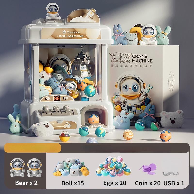 Children Mini Claw Crane Machine Toys Automatic Coin Operated Play Game Doll Machines With Music Kids Christmas Birthday Gifts