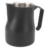 Milk Pitcher Cup 304 Stainless Steel Spout Mouth Scale Coffee Latte Pitcher Cup for Work Office Matte Black 350ml