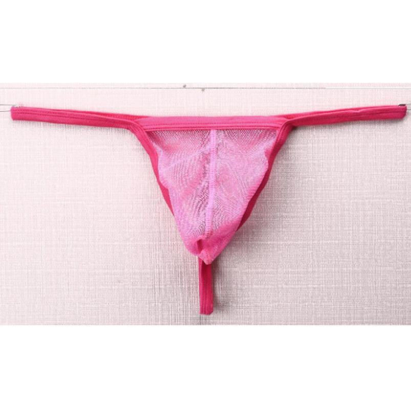 Pánské G-String síť Příze Průhledné spodky Tanga Spodní prádlo Kalhotky Velká velikost T-back
