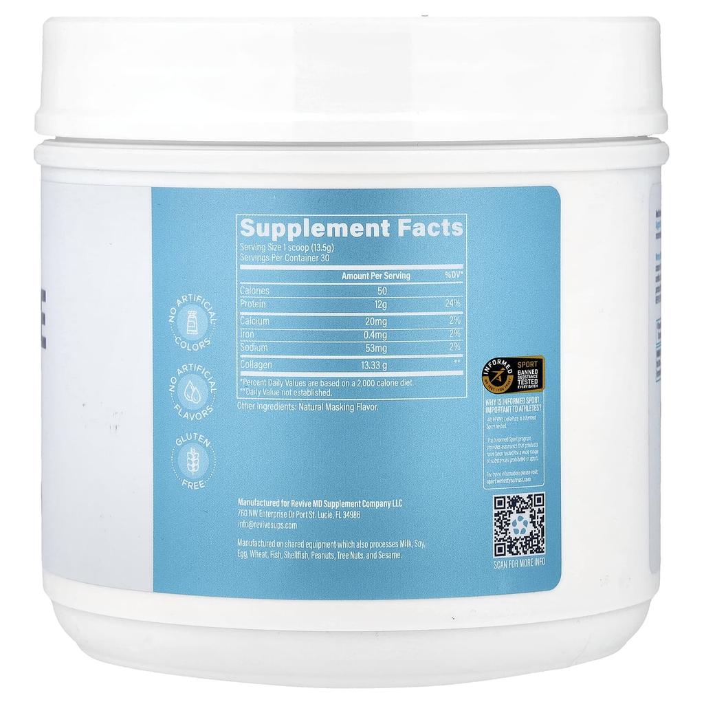 Revive, Cola Pure, Unflavored, 405g (14.29oz)