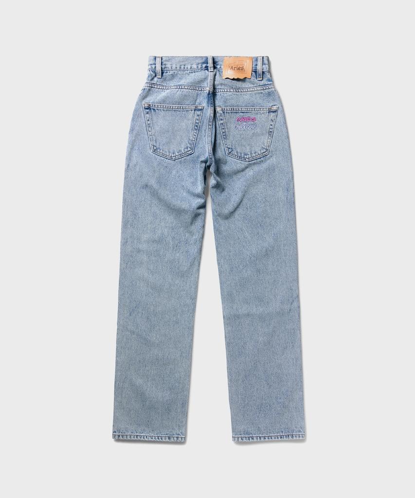 ARIES (U) Acid Wash Batten Jean Blue