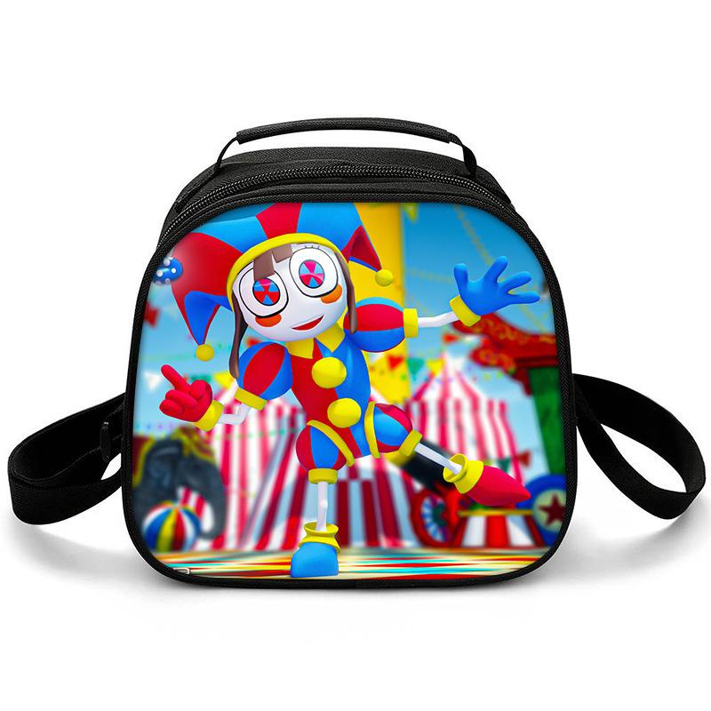Magic Digital Circus Lunch Bag Student Ice Bag Children'S Meal Box Bag Handheld Shoulder Bag Cartoon Meal Bag