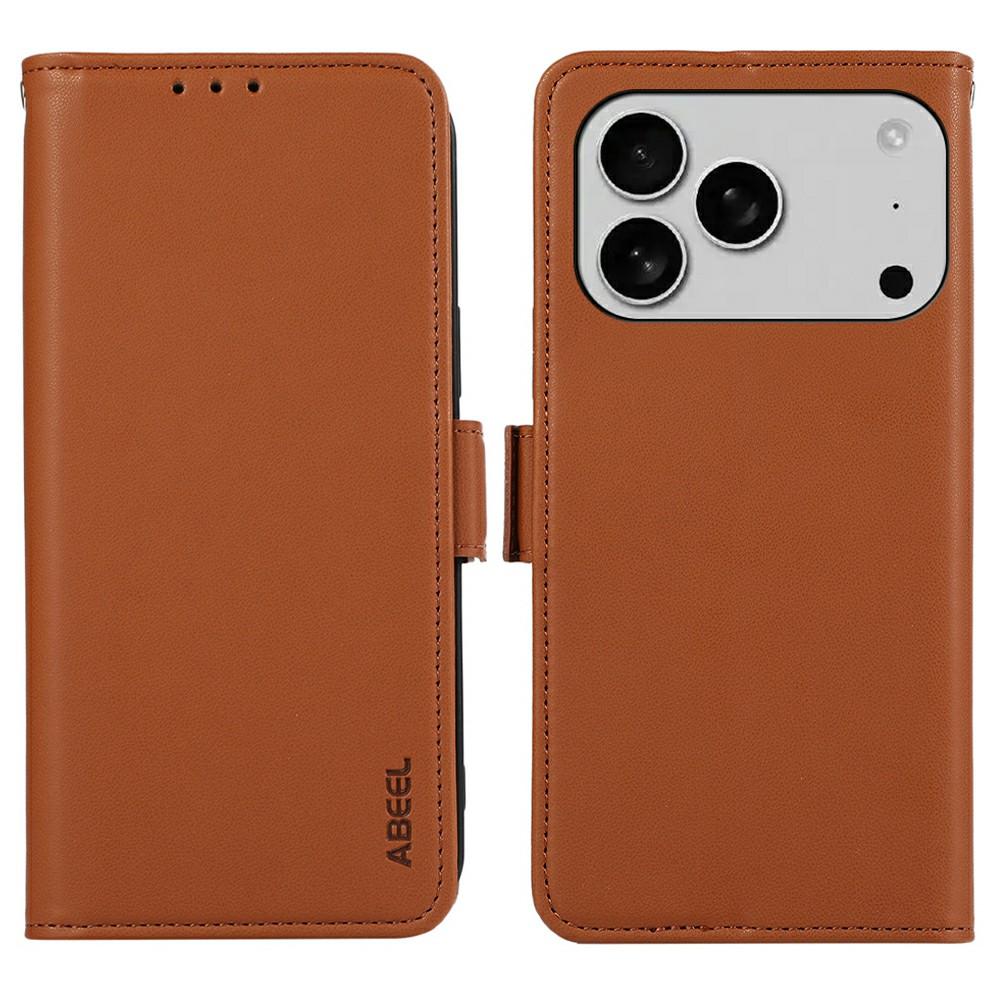 ABEEL For iPhone 17 Pro Max Case Leather Phone Cover with RFID Blocking Wallet