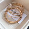 6Pcs/7Pcs Metal Star Pentagram Wide Open Bangle Set Gold Silver Exaggerated Bracelet  Girls