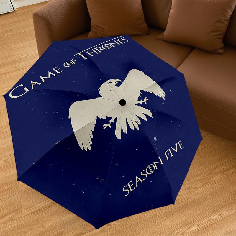 1pc Game of Thrones Season Five Folding umbrella automatic open/close, 8-Rib Durable Frame, Compact Folding Design, Ideal Birthday1107L