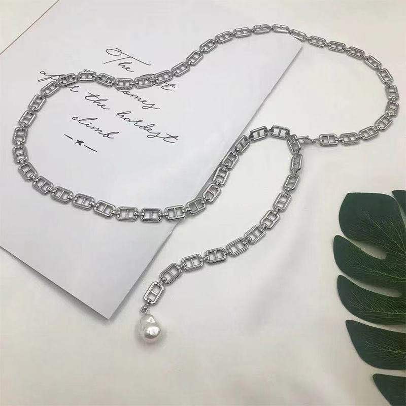 

Женский новый модный свитер-юбка с цепочкой для утягивания талии, простой универсальный, для украшения талии, боди-цепочка 80-100cm