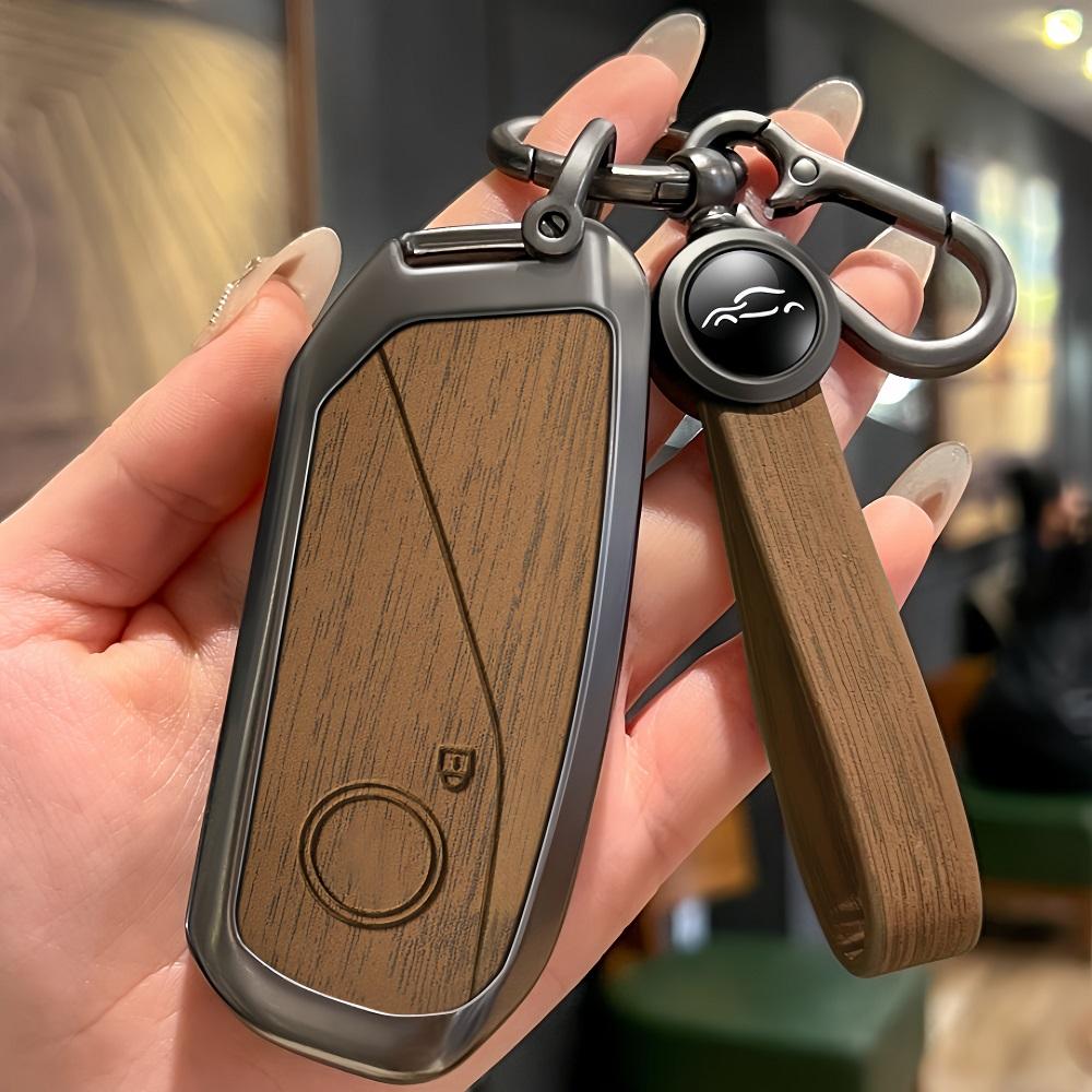Metall Bilnøkkel Fob Deksel Skall Etui Passer for 2024 BMW IX IM I5 M60 X5 X7 X6 IX I7 Fjernkontroll Bilnøkkel