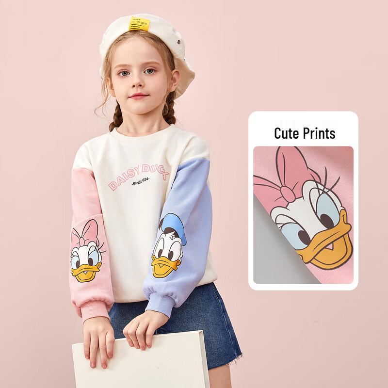 Disney Girls' Fleece Lined Cartoon Sweatshirt