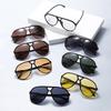 SHAUNA Übergroße Flieger-Sonnenbrille UV400
