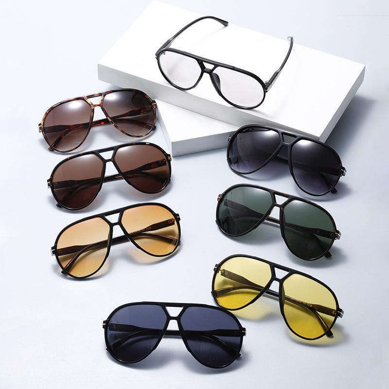 SHAUNA Übergroße Flieger-Sonnenbrille UV400