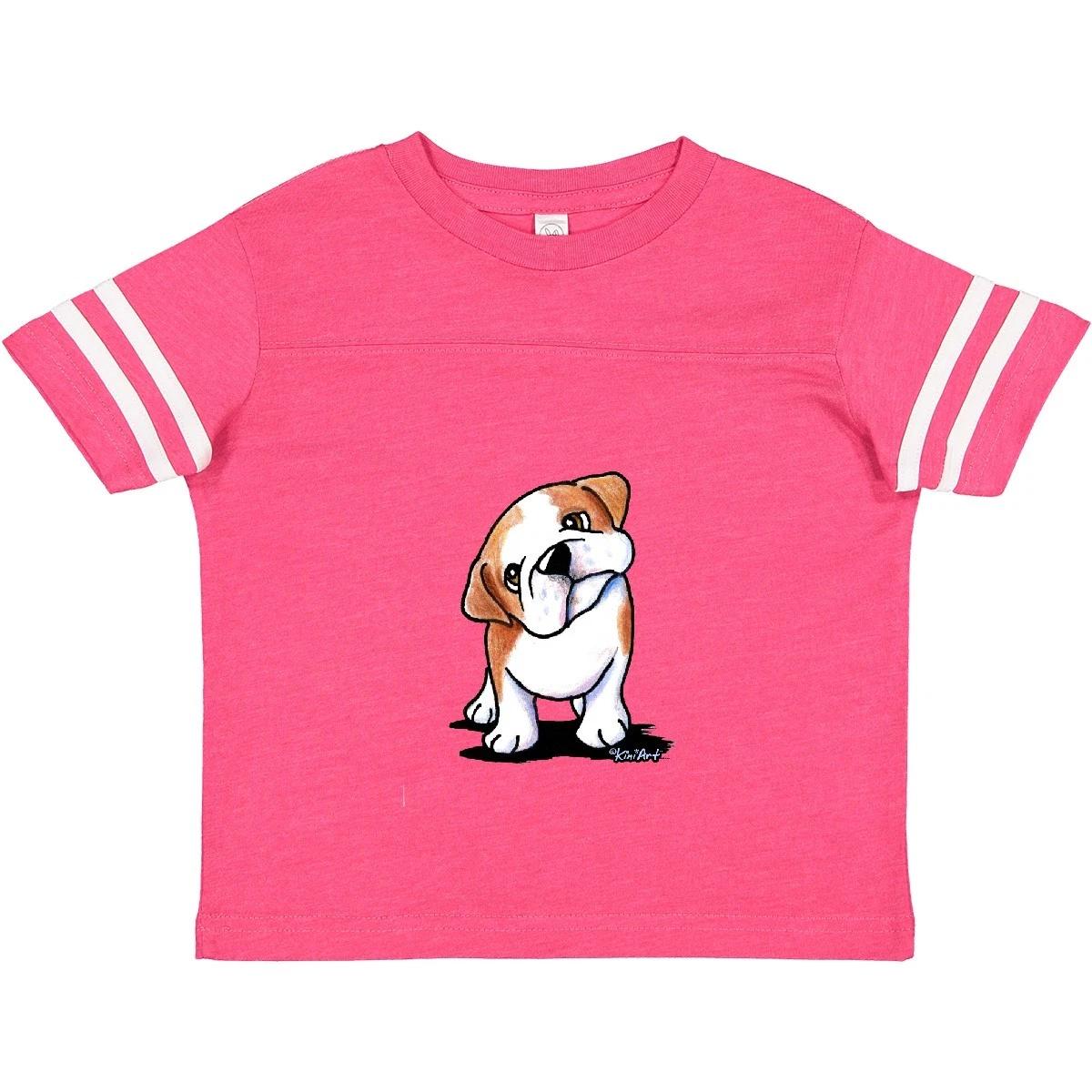 Inktastic KiniArt Bulldog Puppy Toddler T-Shirt - KiniArt Dog Cute Art Cartoon 110