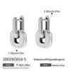 Jieding European & American Color Block Stainless Steel Stud Earrings - Light Luxury Titanium Jewelry